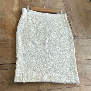 Michael Kors collection Elegant White Textured Skirt